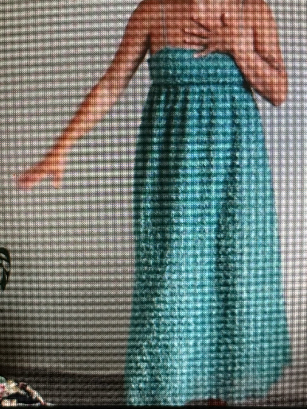 Zara Teal Green Spaghetti Strap Maxi Dress